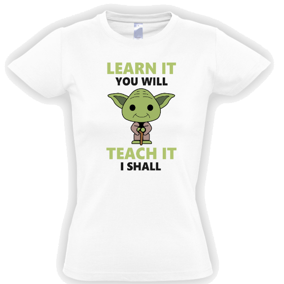 стильная футболка с надписью learn it you will
