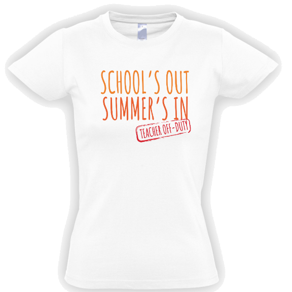 стильная футболка с надписью school's out. summer's in