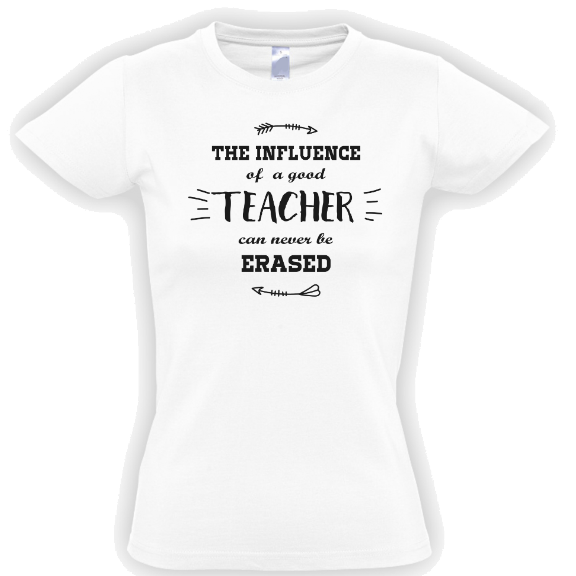 стильная футболка с надписью influence of a good teacher
