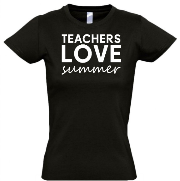 стильная футболка с надписью teachers love summer