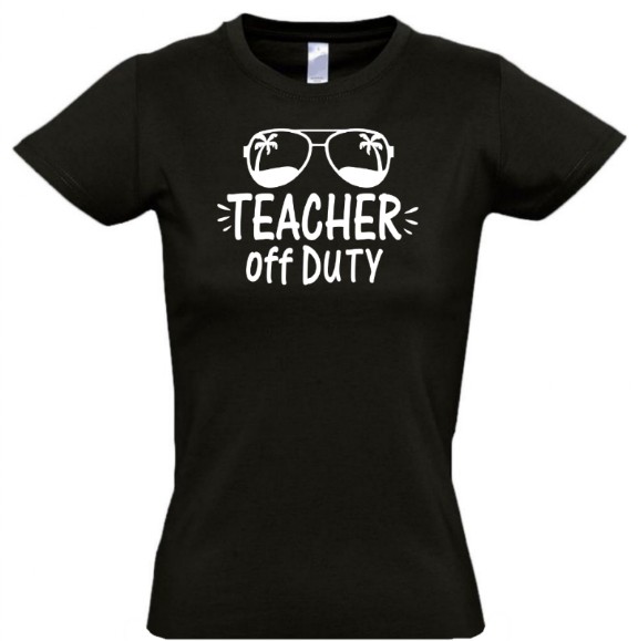 стильная футболка с надписью teacher off duty