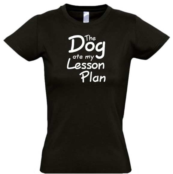стильная футболка с надписью the dog ate my lesson plan