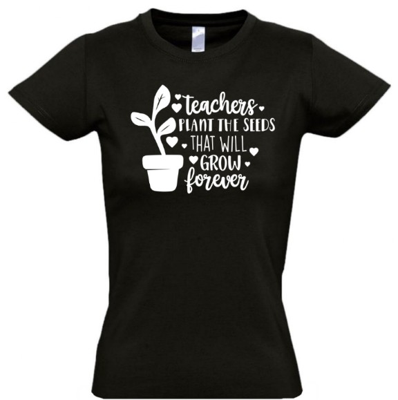 стильная футболка с надписью teachers plant the seeds
